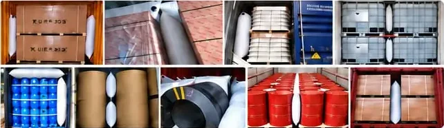 Dunnage AirBag en uso: entre pallets, cajas, bidones, bobinas, tambores e IBC dentro de camiones y contenedores