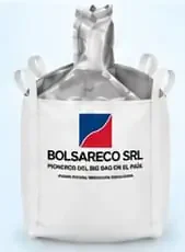 Liner instalado dentro del big bag, sobresaliendo por la boca
