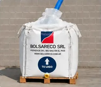 Llenado de líquido en Big Bag ONEWAY con liner interior y manguera